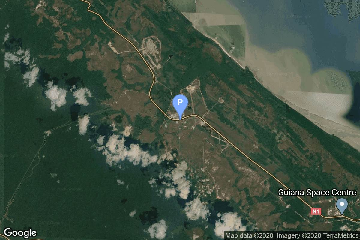 Map of Diamant Launch Area