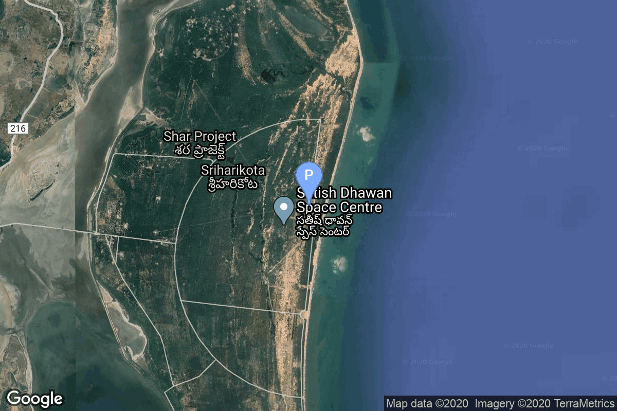 Map of Satish Dhawan Space Centre First Launch Pad