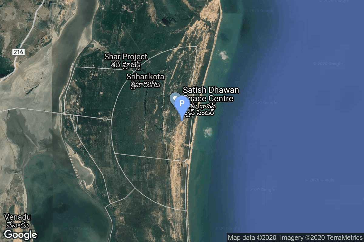 Map of Satish Dhawan Space Centre Second Launch Pad
